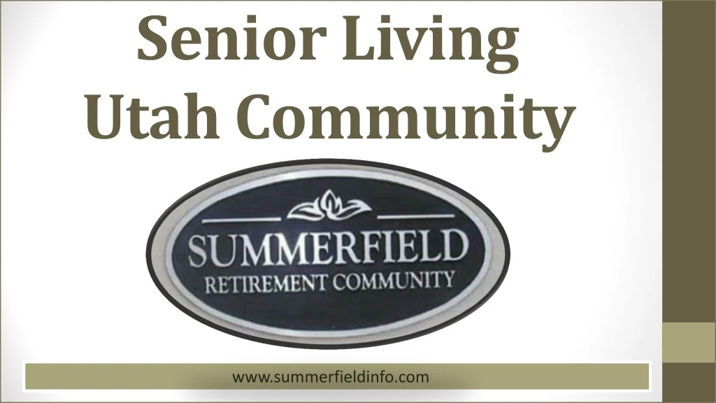 senior living utah community