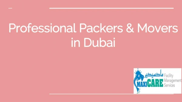 Best Packers And Movers in Dubai | Maxicare