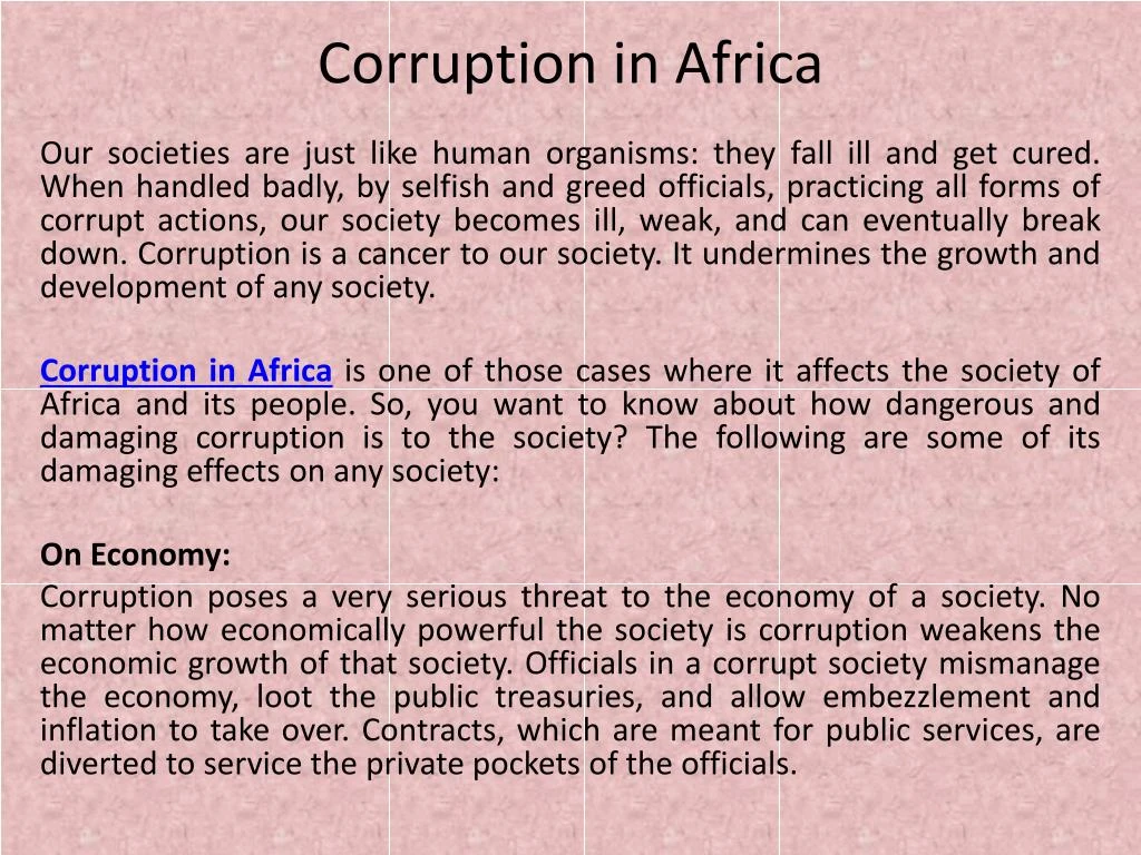 corruption in africa