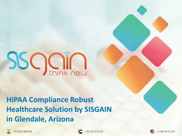 HIPAA Compliance Robust Healthcare Solution - SISGAIN
