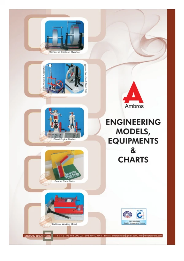 ENGINEERING APPARATUS , MODELS & CHARTS