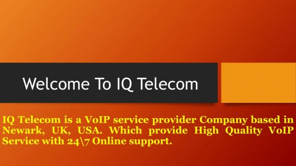 Voice Broadcasting Serivice - IQ Telecom