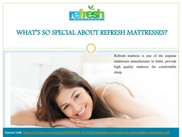 Whatâ€™s So Special about Refresh Mattresses?