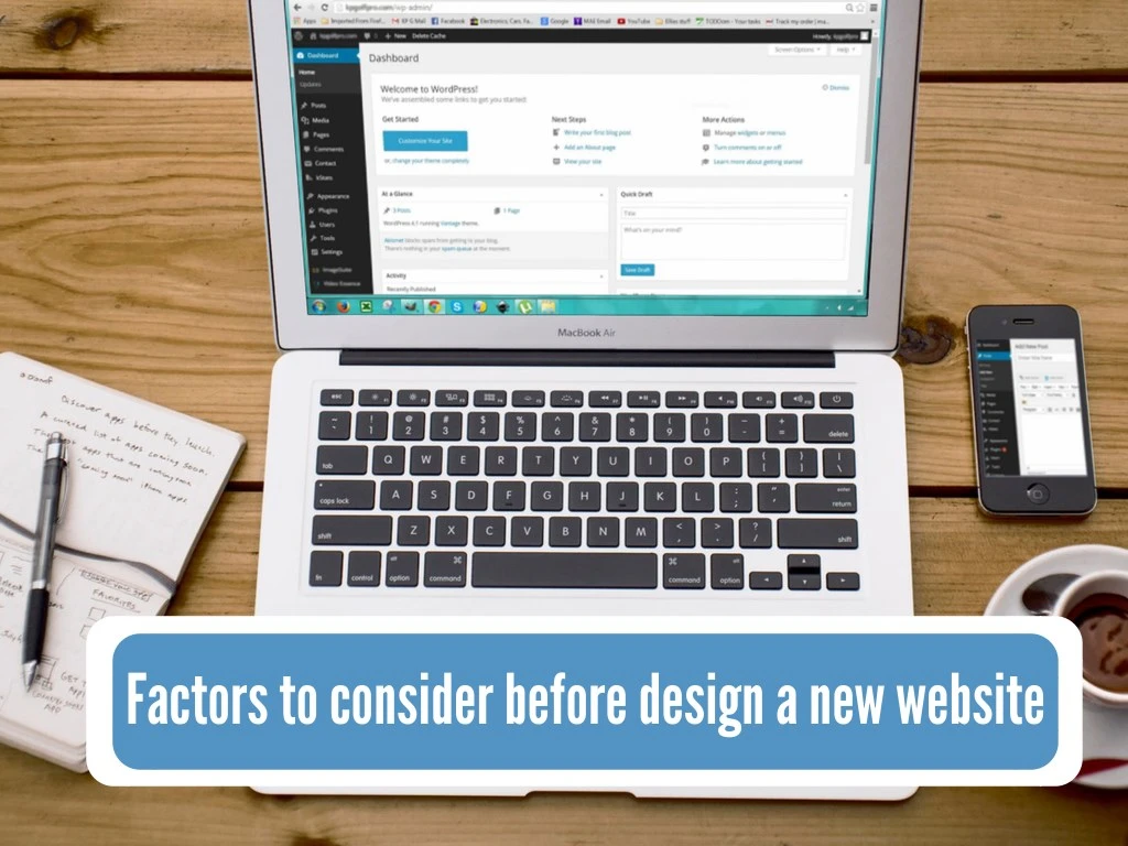factors to consider before design a new website