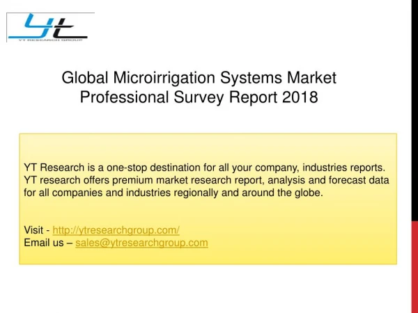 Global Microirrigation Systems Market Professional Survey Report 2018