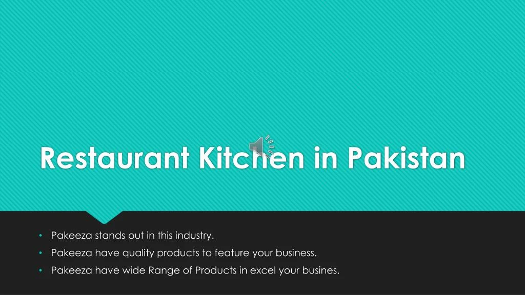 restaurant kitchen in pakistan