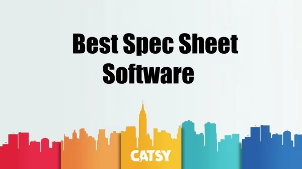 Best Spec Sheet Software