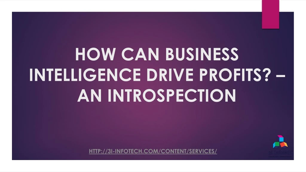 how can business intelligence drive profits