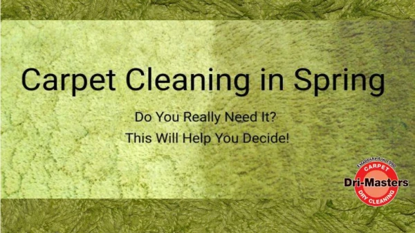 Carpet Cleaning in Spring