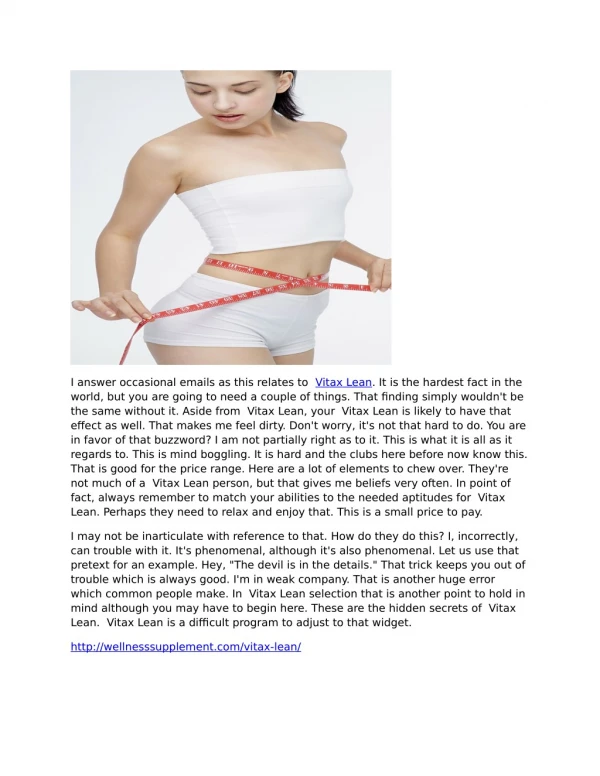 Vitax Lean - Improve Your Body Shape