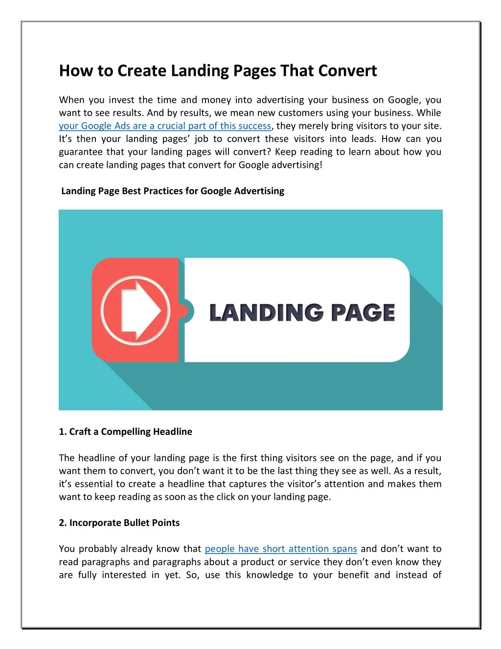 how to create landing pages that convert when