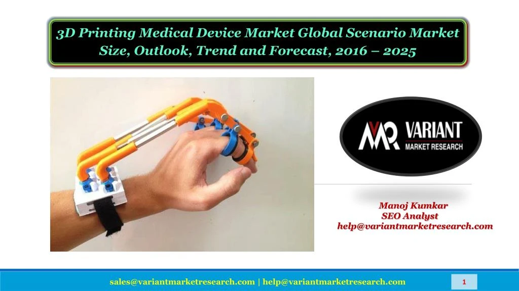 3d printing medical device market global scenario