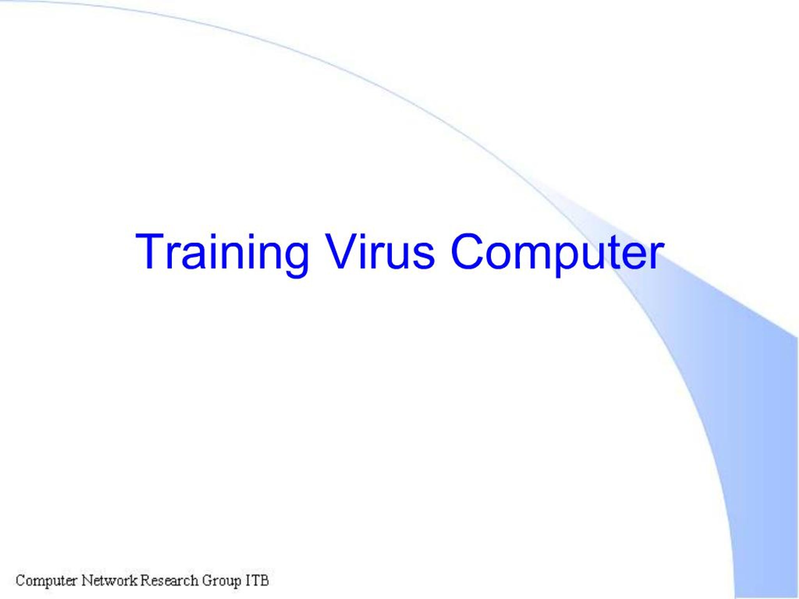 PPT - Training Virus Computer PowerPoint Presentation, free download ...