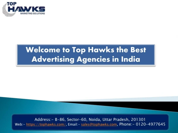 Welcome to Top Hawks the Best Advertising Agencies in India