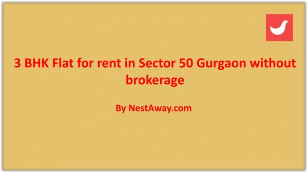 3BHK Semi furnished House for rent in Sector 50 Gurgaon