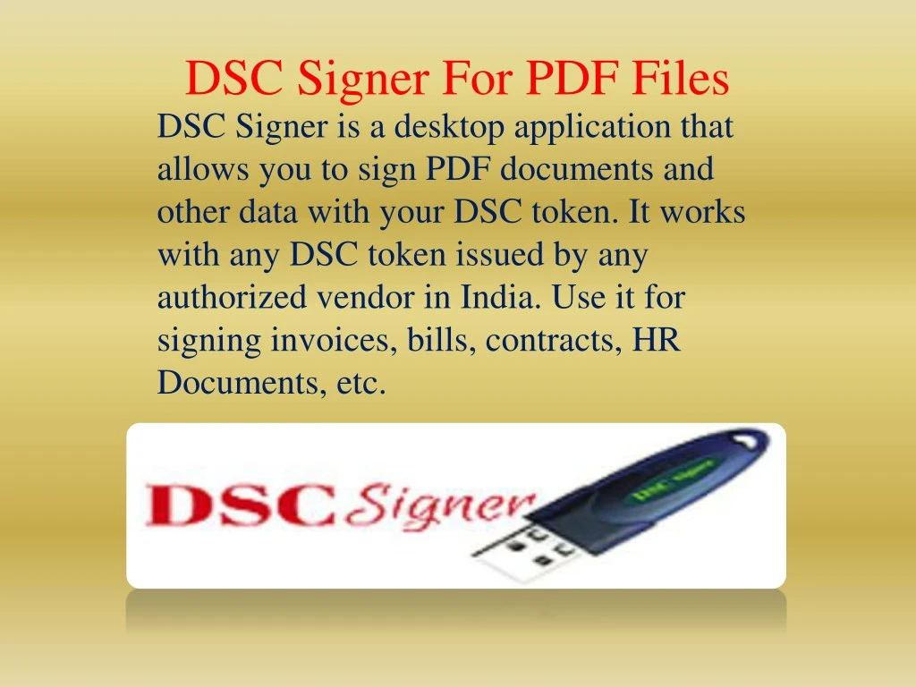 dsc signer for pdf files dsc signer is a desktop