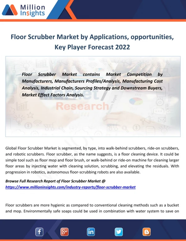 floor scrubber market segmentation opportunities trends future scope to 2022