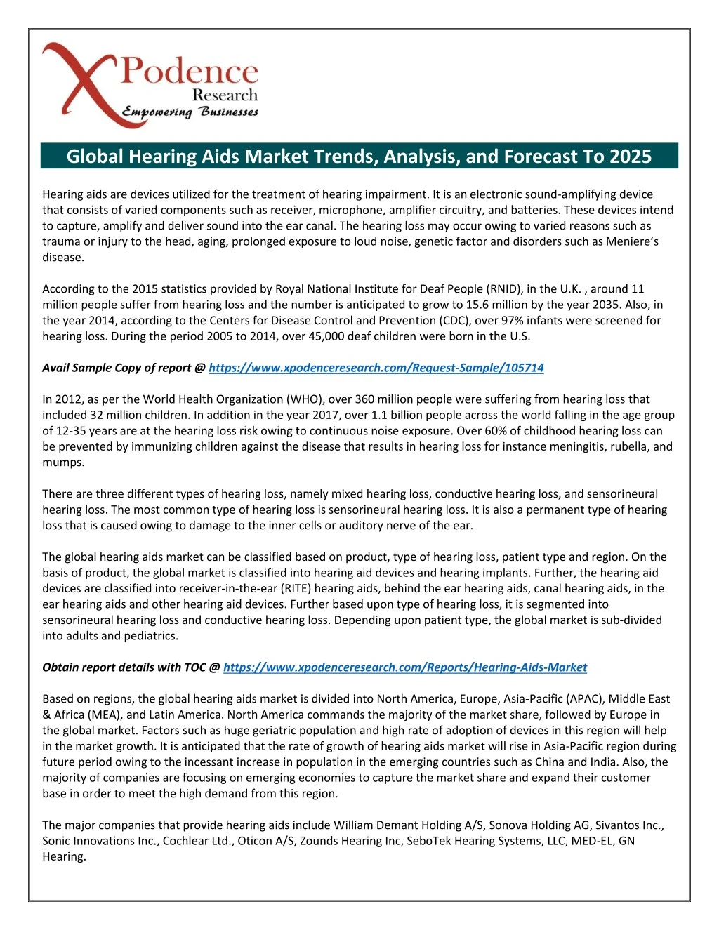 global hearing aids market trends analysis