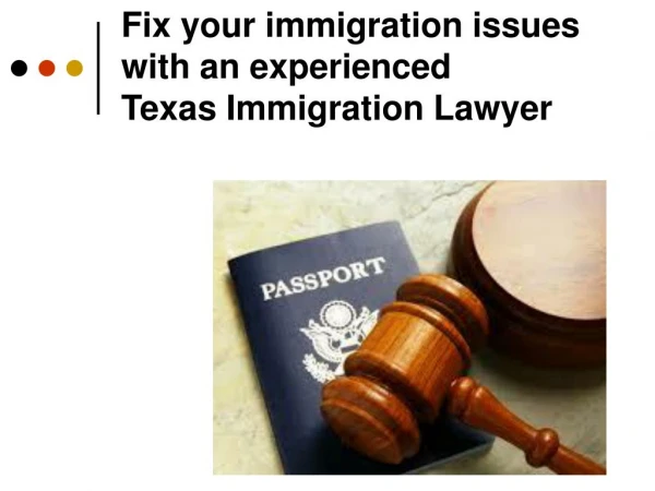 Fix your immigration issues with an experienced Texas Immigration Lawyer