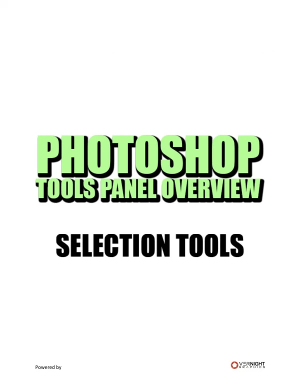 Selection tools Of Photoshop