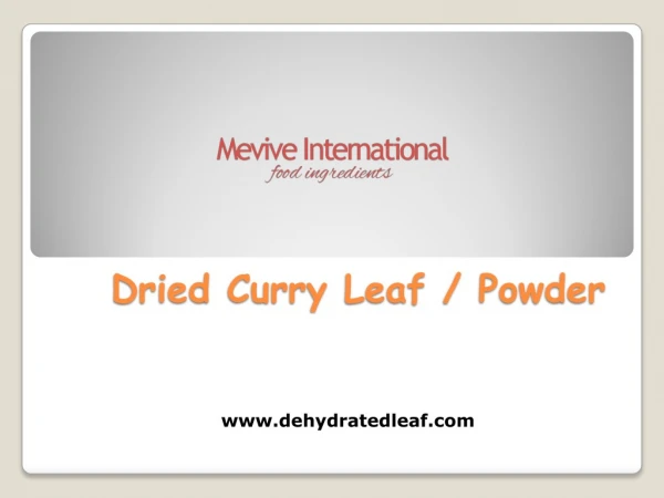 Dehydrated Curry Leaf/powder