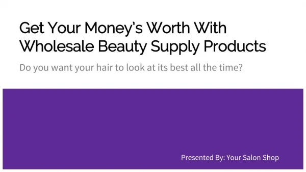 Avail Professional Wholesale Beauty Supply Products
