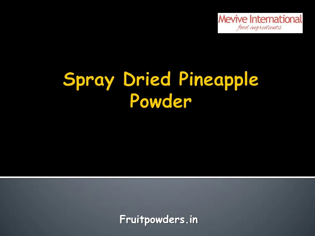fruitpowders in