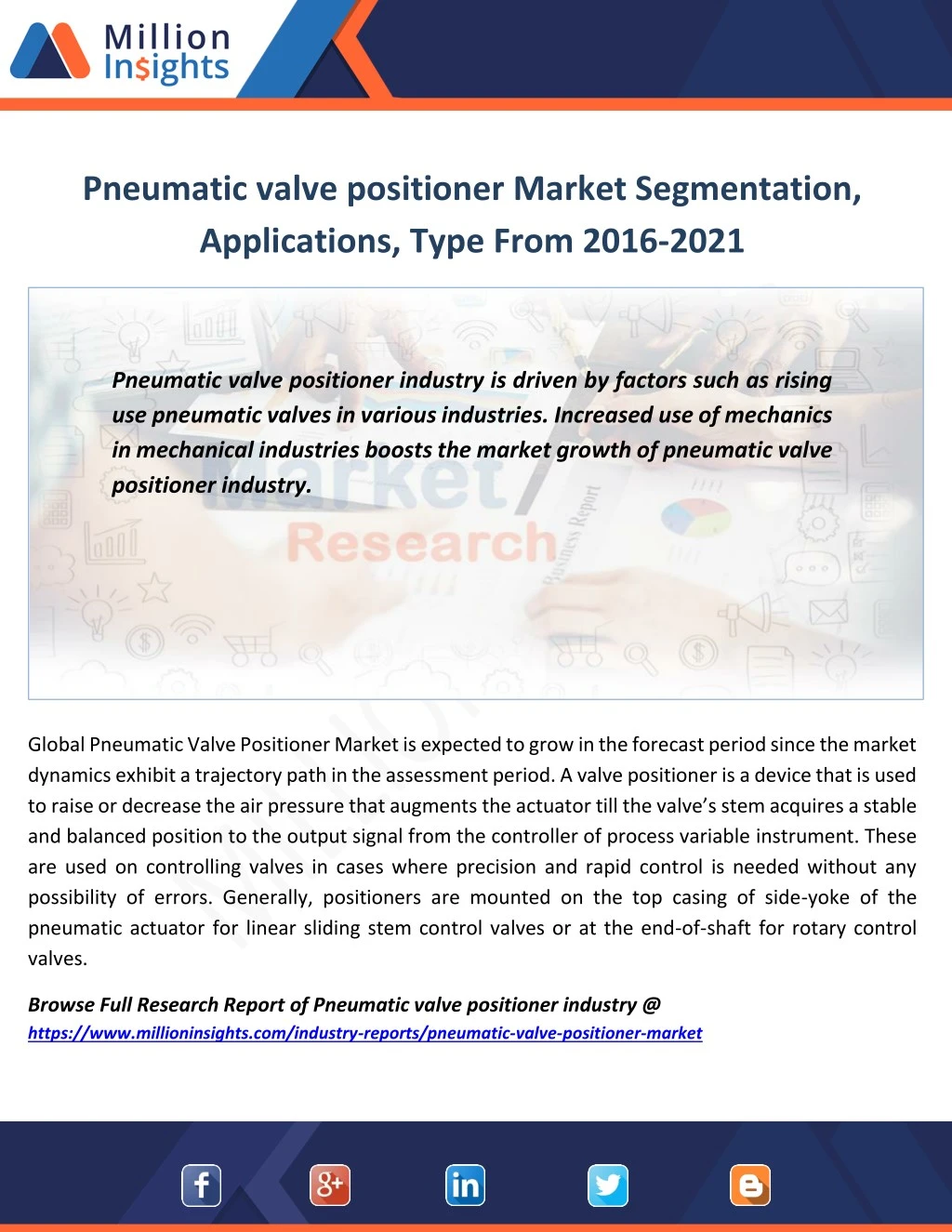 pneumatic valve positioner market segmentation