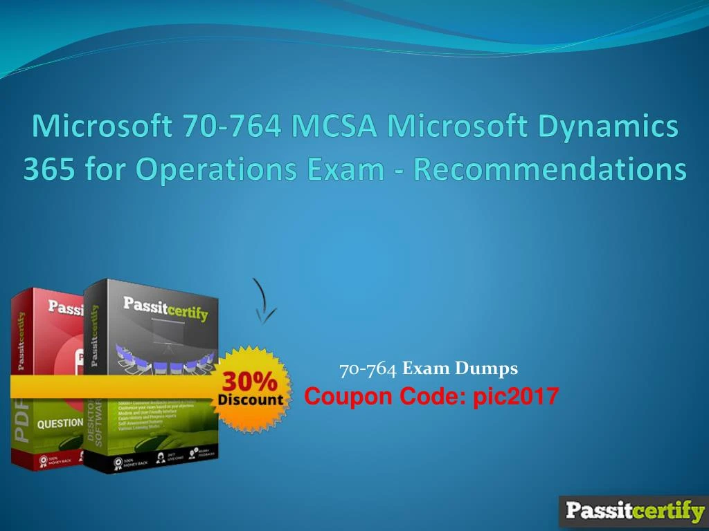 microsoft 70 764 mcsa microsoft dynamics 365 for operations exam recommendations