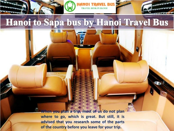 Hanoi to Sapa bus by Hanoi Travel Bus