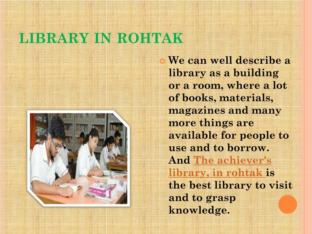 library in rohtak