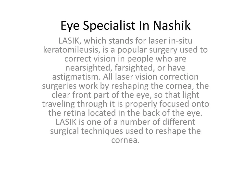 eye specialist in nashik
