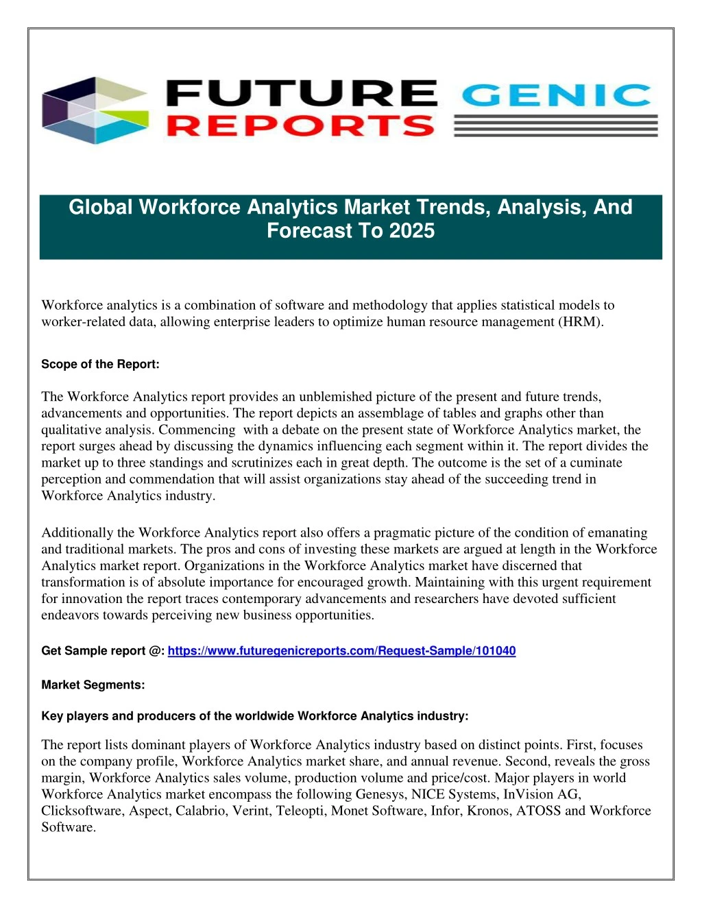 global workforce analytics market trends analysis