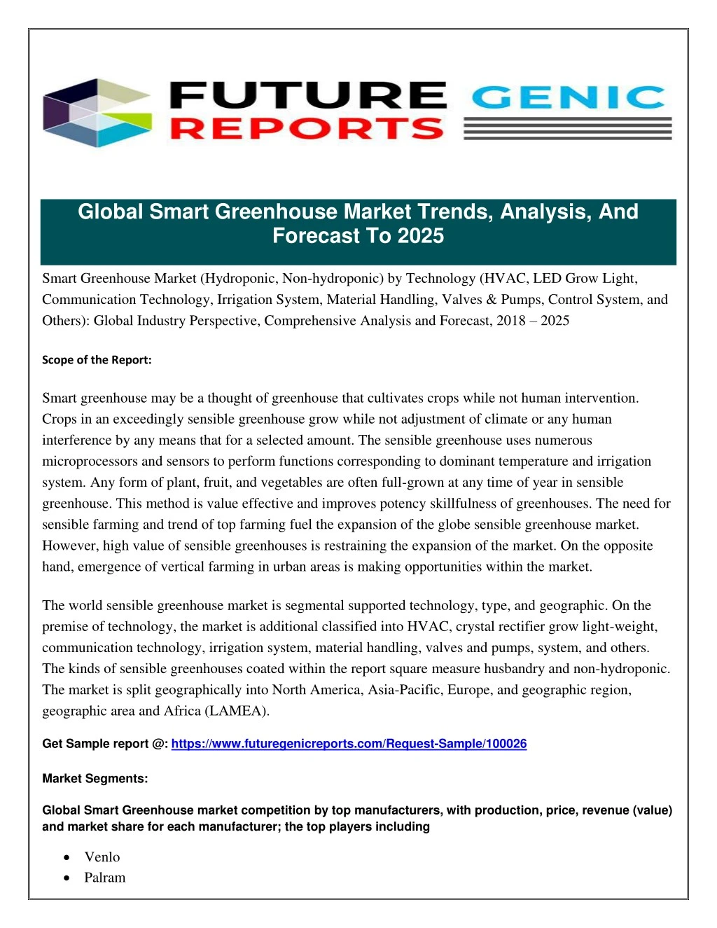 global smart greenhouse market trends analysis