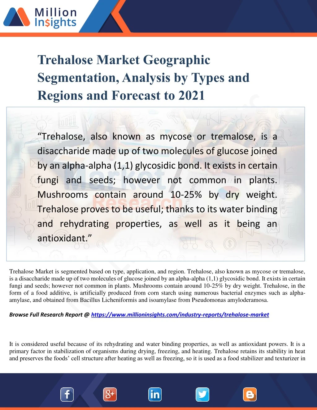 trehalose market geographic segmentation analysis