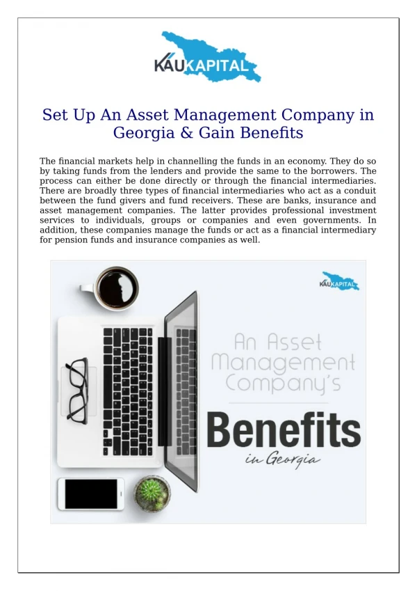Set Up An Asset Management Company in Georgia & Gain Benefits