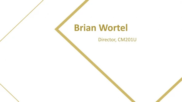 Brian Wortel - Former Special Education Coordinator, CM201U