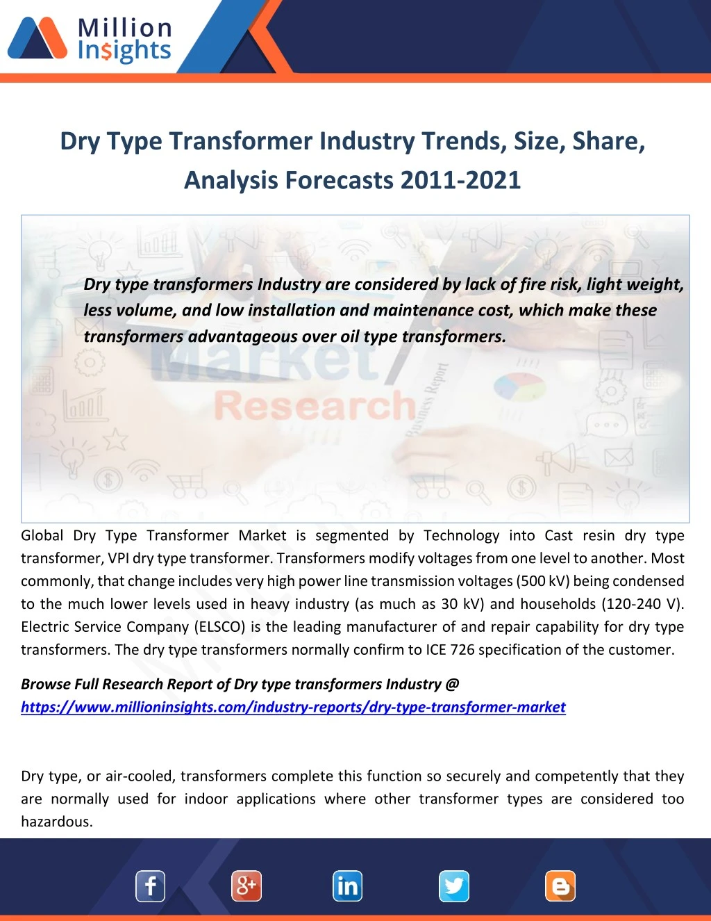 dry type transformer industry trends size share