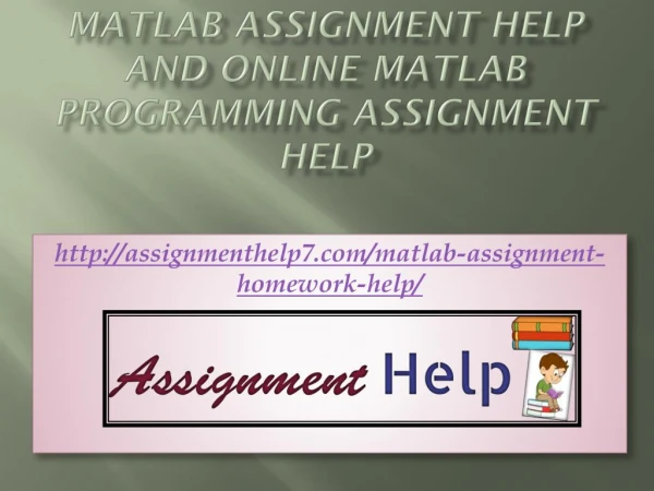 Matlab Assignment Help And Online Matlab Programming Assignment Help