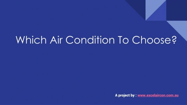 Types of Air Condition