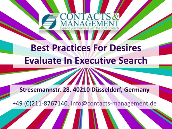 Best Practices For Desires Evaluate In Executive Search