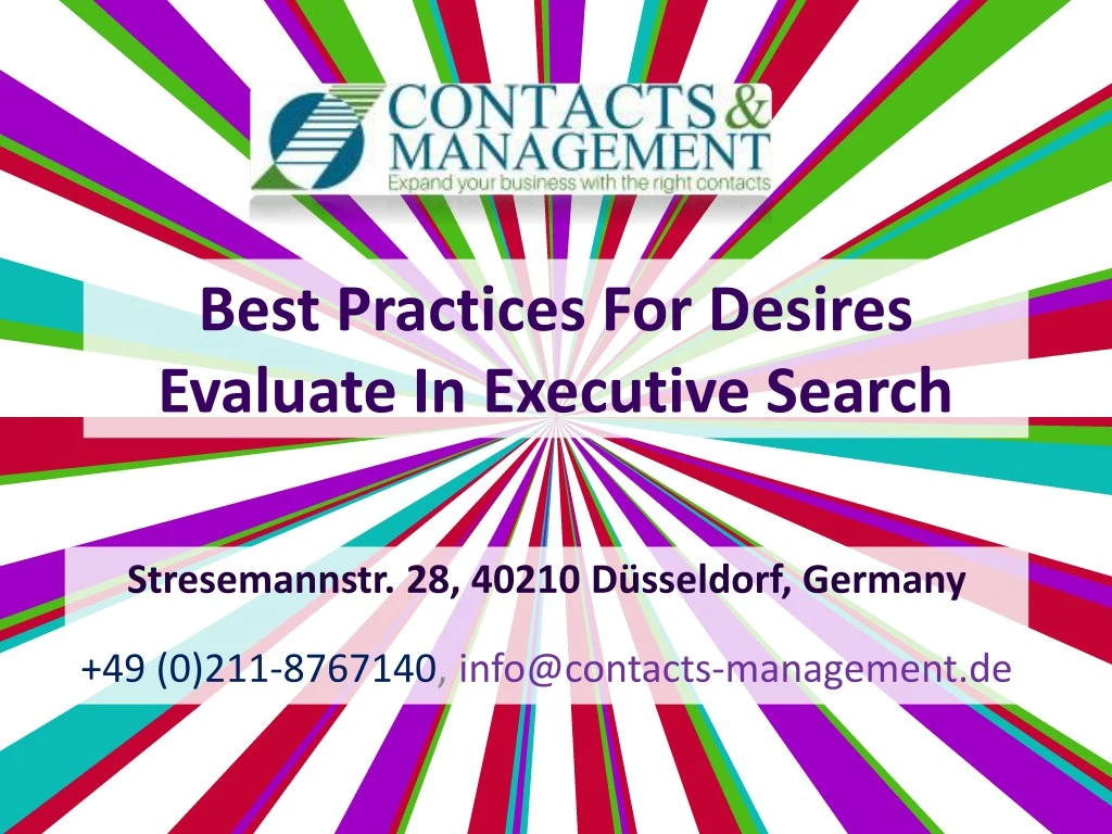 best practices for desires evaluate in executive