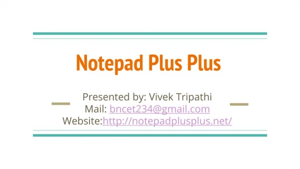 Notepad Plus Plus