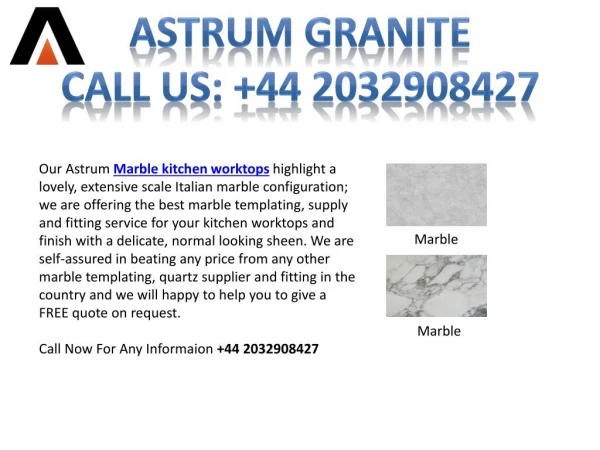 Best Marble Kitchen Worktop in London UK - Call 02032908427