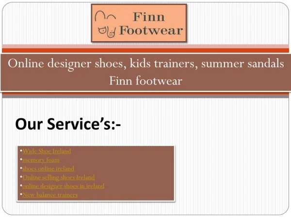 Online designer shoes, kids trainers, summer sandals Finn footwear