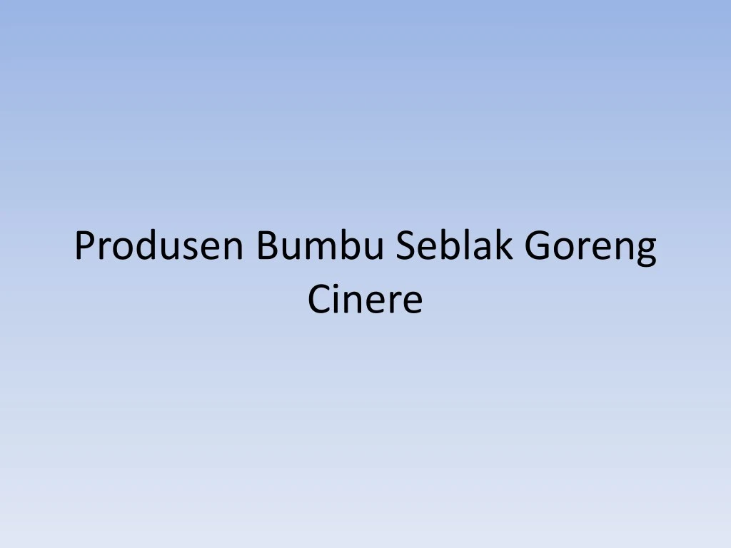 produsen bumbu seblak goreng cinere