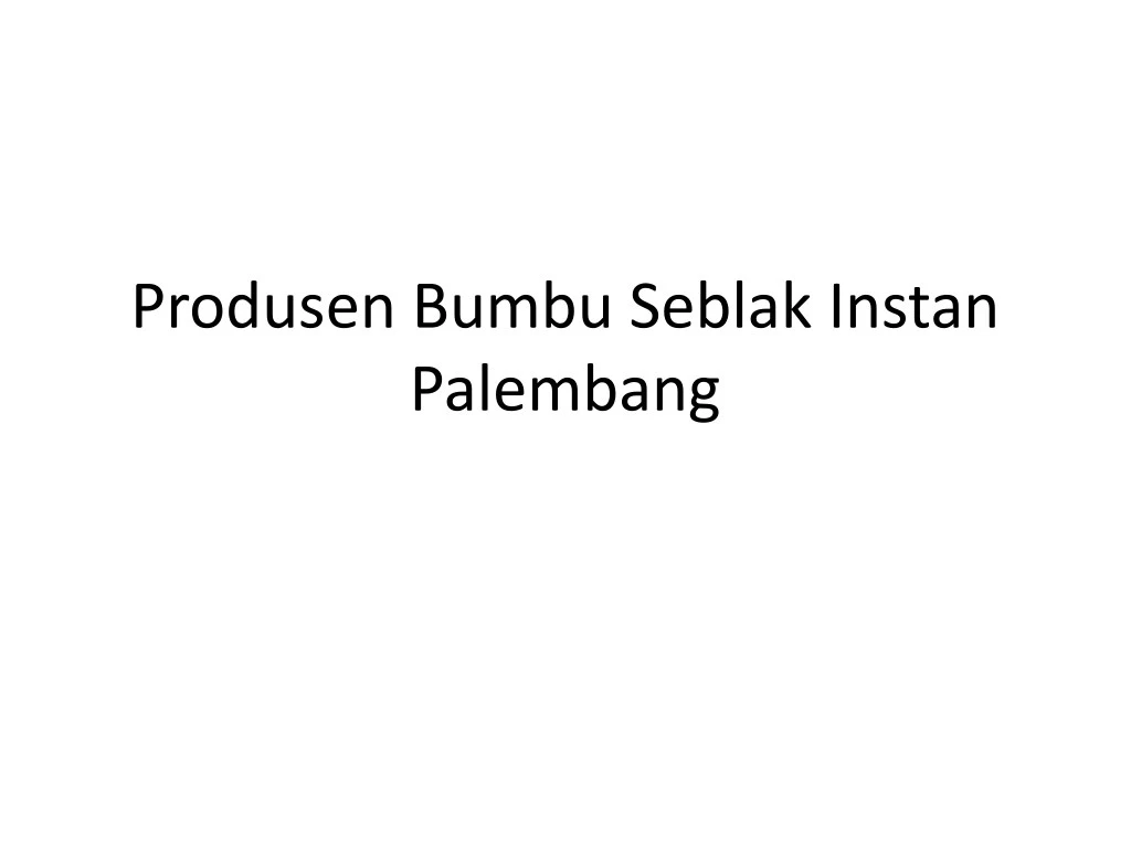 produsen bumbu seblak instan palembang