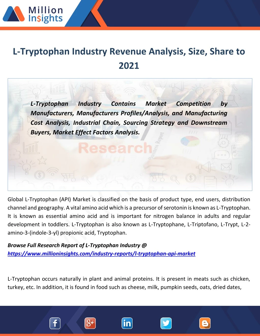 l tryptophan industry revenue analysis size share