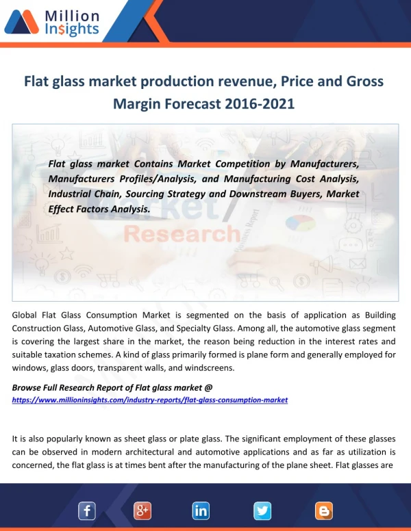 flat glass industry manufacturers analysis forecast 2021 by revenue margin