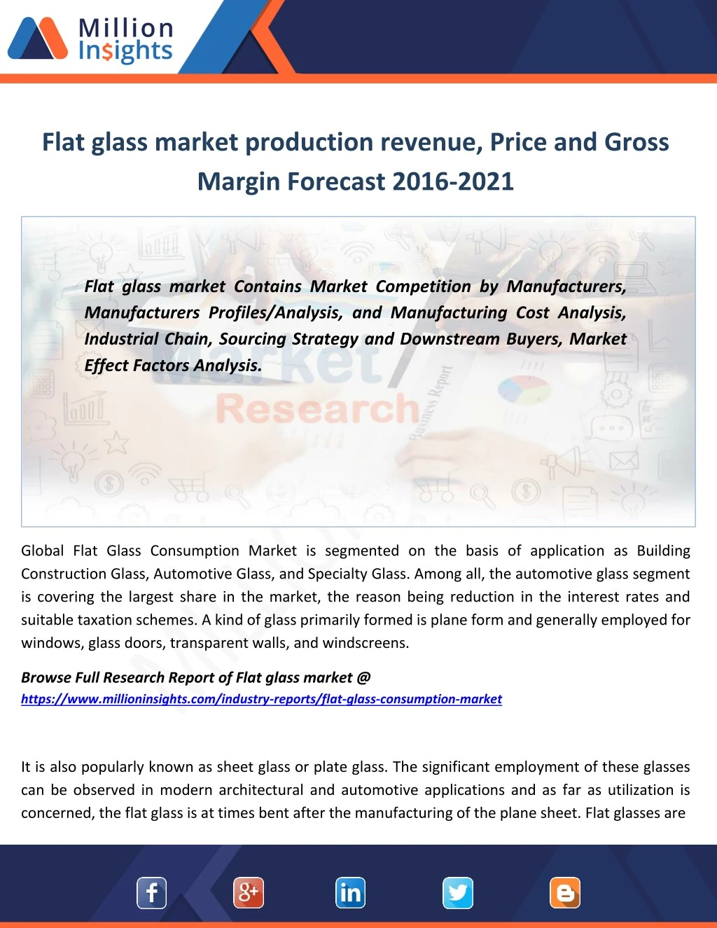 flat glass market production revenue price